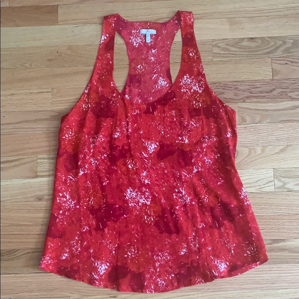 Joie Silk Abstract Saunders Tank Top Size Medium